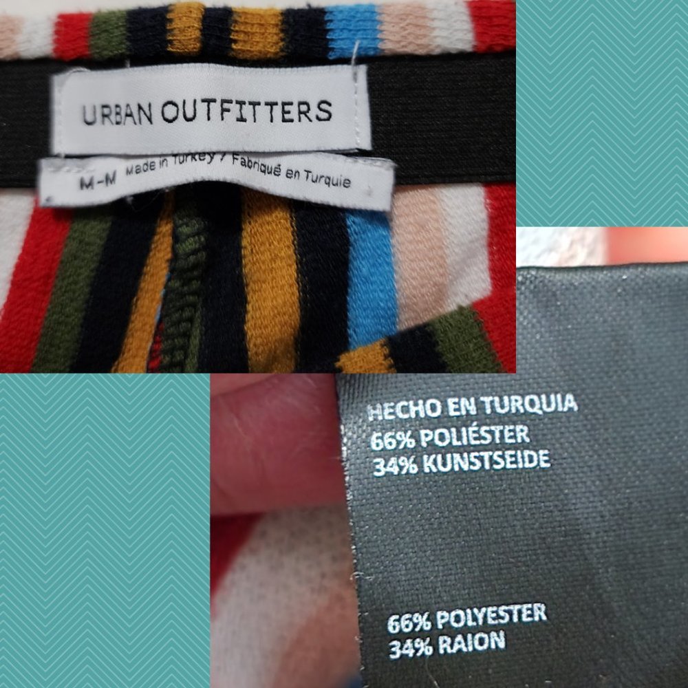 Urban Outfitters Striped High Rise Wide Leg Plisse Pants - Picture 5 of 5